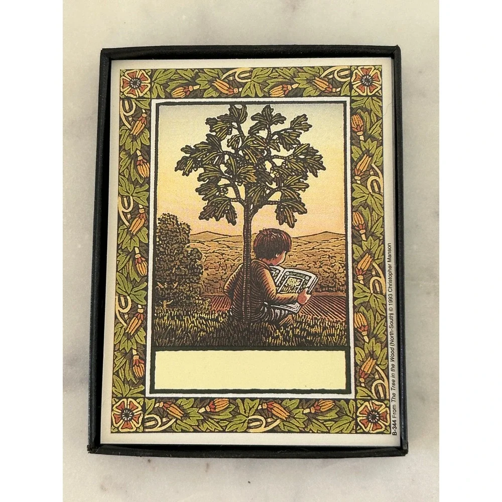 Antioch Bookplates Christopher Manson The Tree in the Wood 1993 Vintage Labels